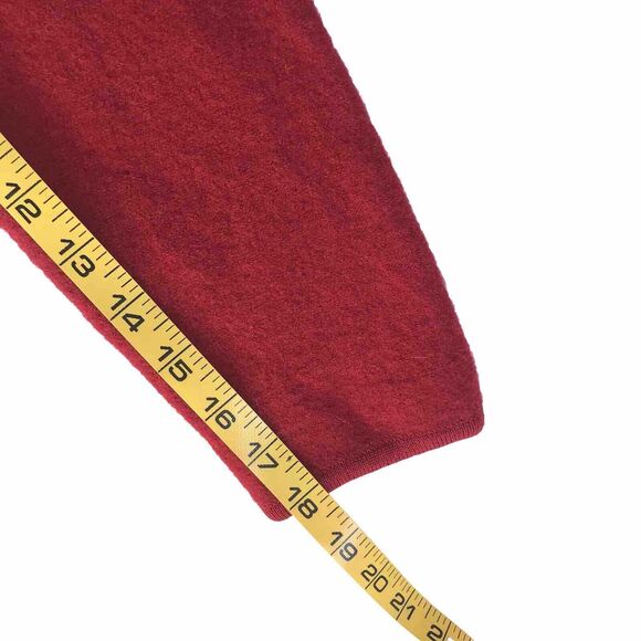 Woolrich Sweater Women Small Full Zip Wool Ruby Red Pocket Cardigan Vintage Mock - Picture 8 of 8